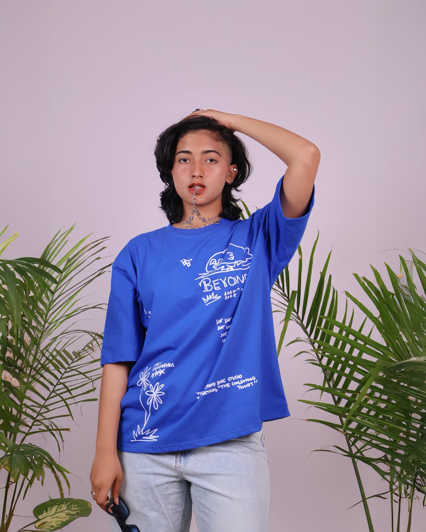 CHILDHOOD BLUE OVERSIZED TSHIRT