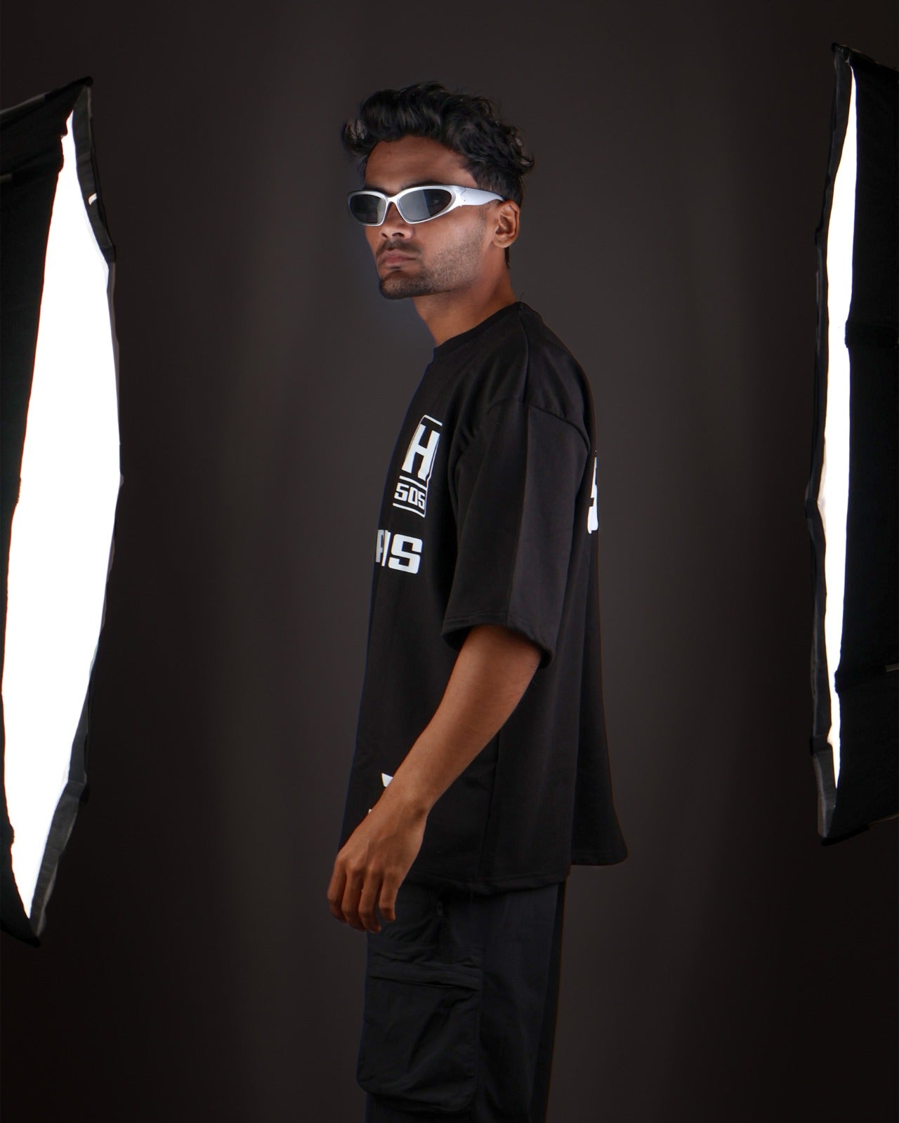 HYPNOSIS BLACK OVERSIZED T SHIRT