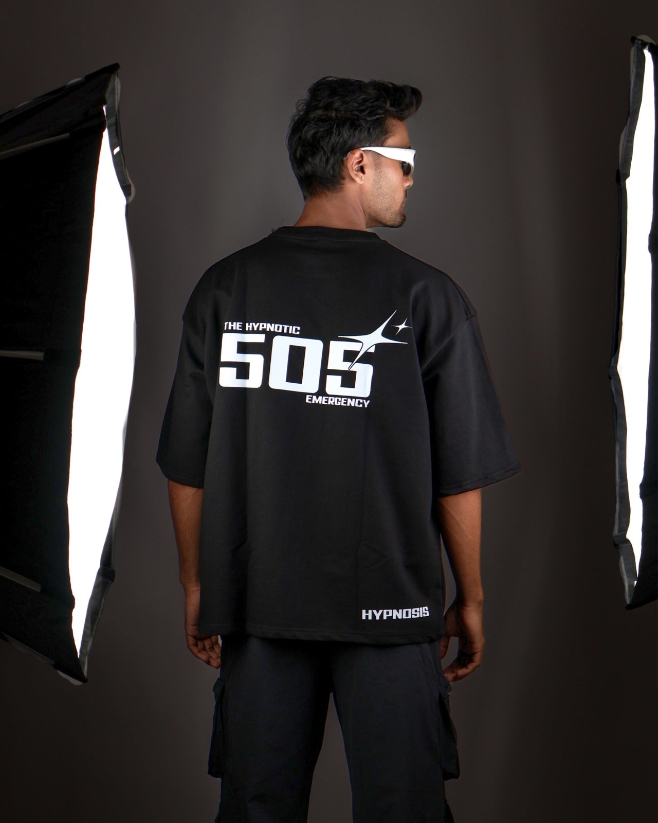 HYPNOSIS BLACK OVERSIZED T SHIRT