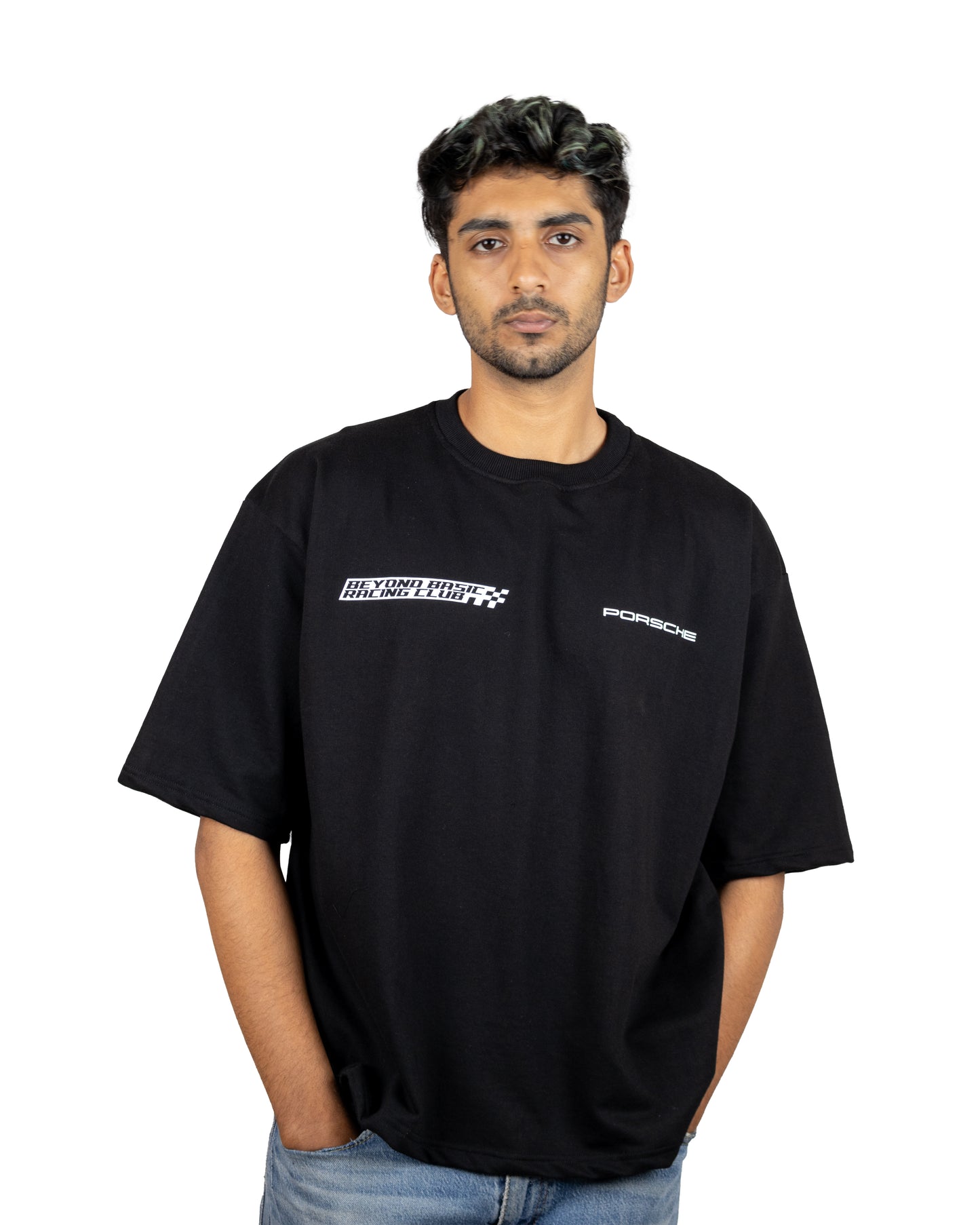PORSHE BLACK OVERSIZED T SHIRT