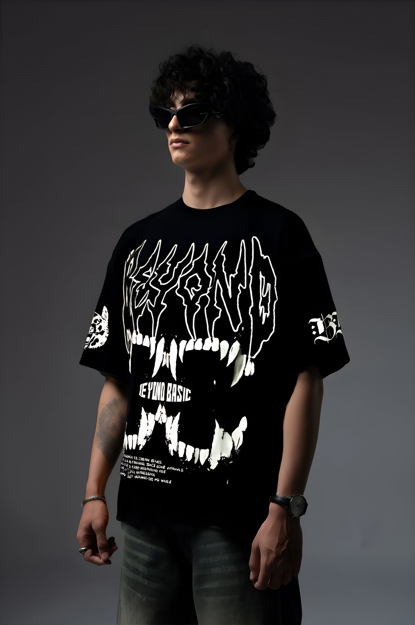 VENOM JAW BLACK OVERSIZED T SHIRT