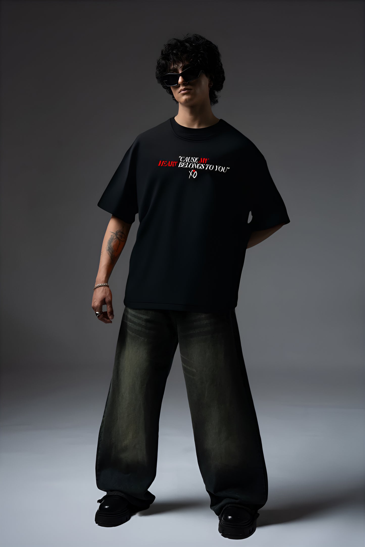 WEEKEND Black OVERSIZED T SHIRT