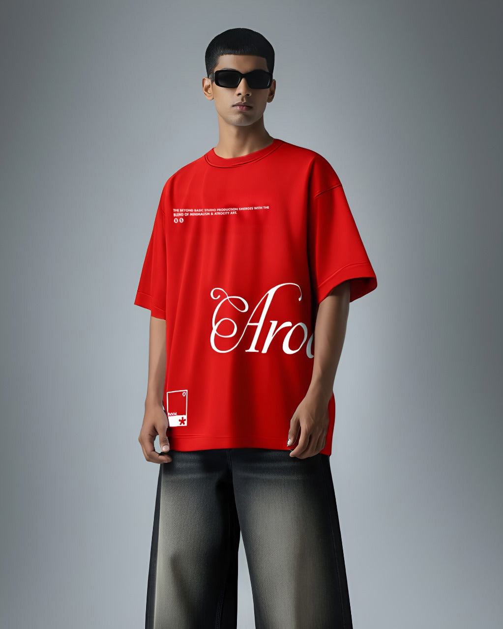 ARCOCITY RED OVERSIZED T SHIRT