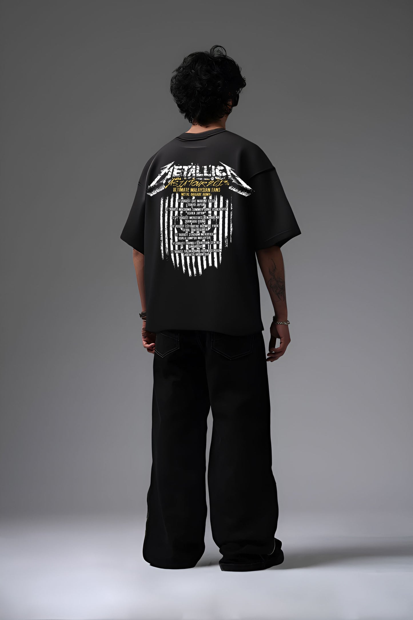 METTELICA BLACK OVERSIZED T SHIRT