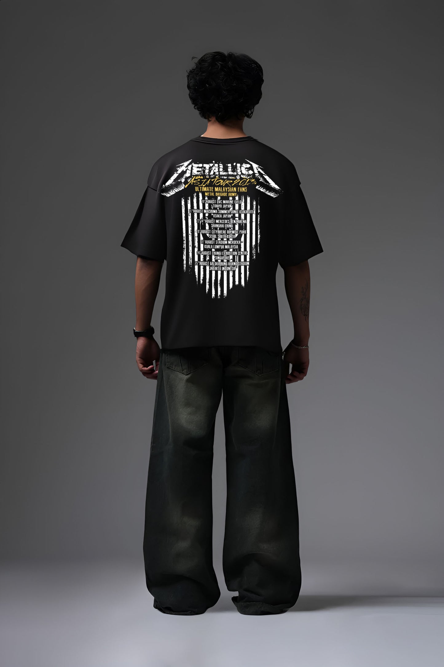 METTELICA BLACK OVERSIZED T SHIRT