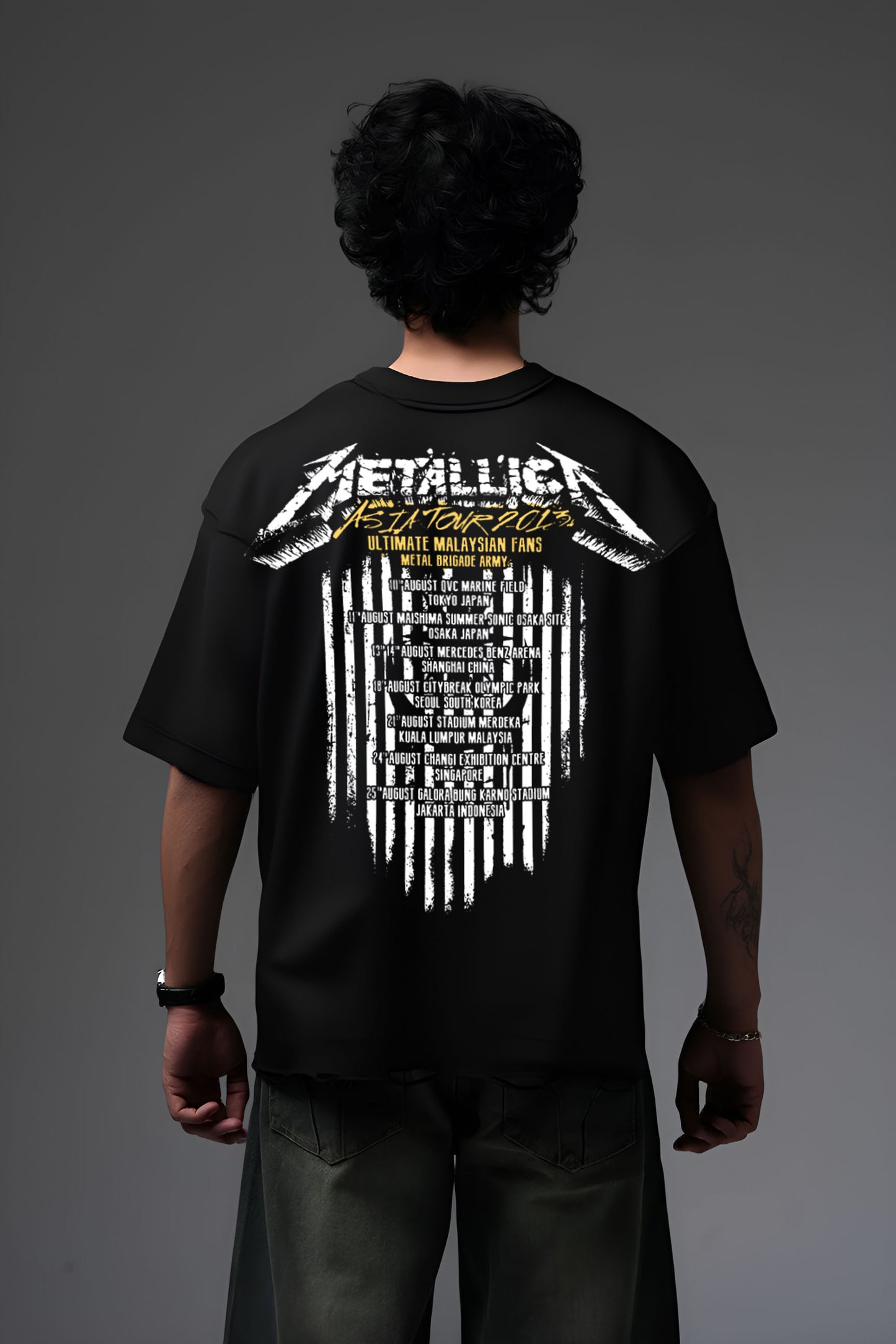 METTELICA BLACK OVERSIZED T SHIRT