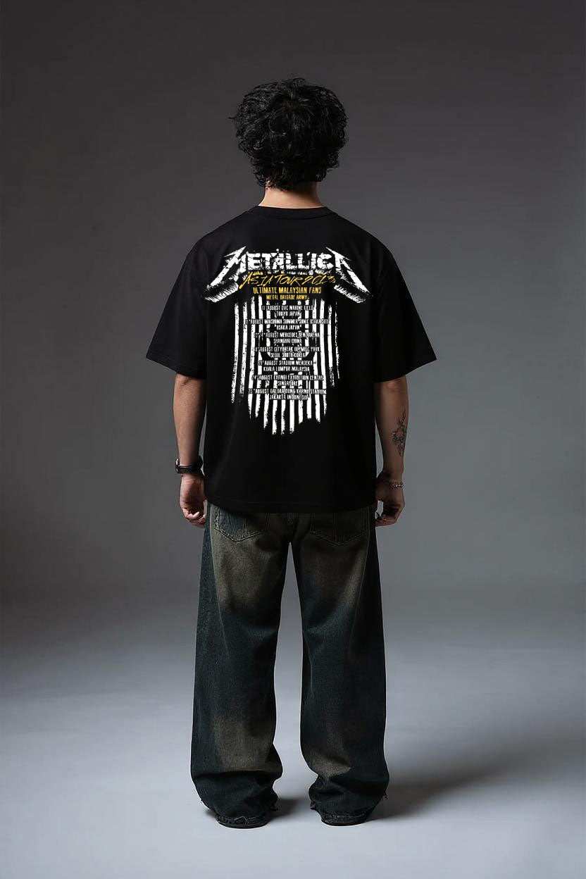 METTELICA BLACK OVERSIZED T SHIRT