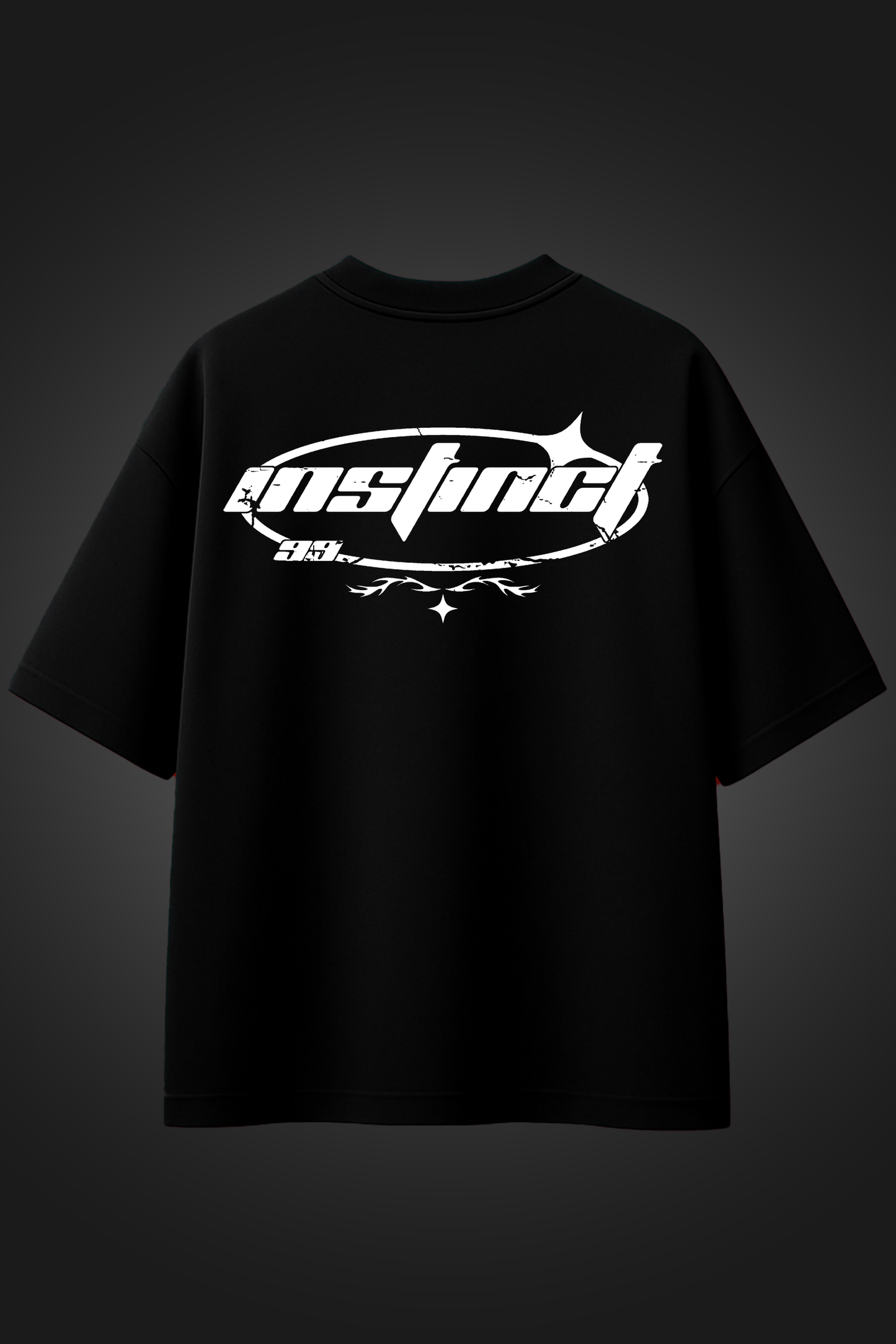 INSTINCT BLACK OVER SIZED T SHIRT