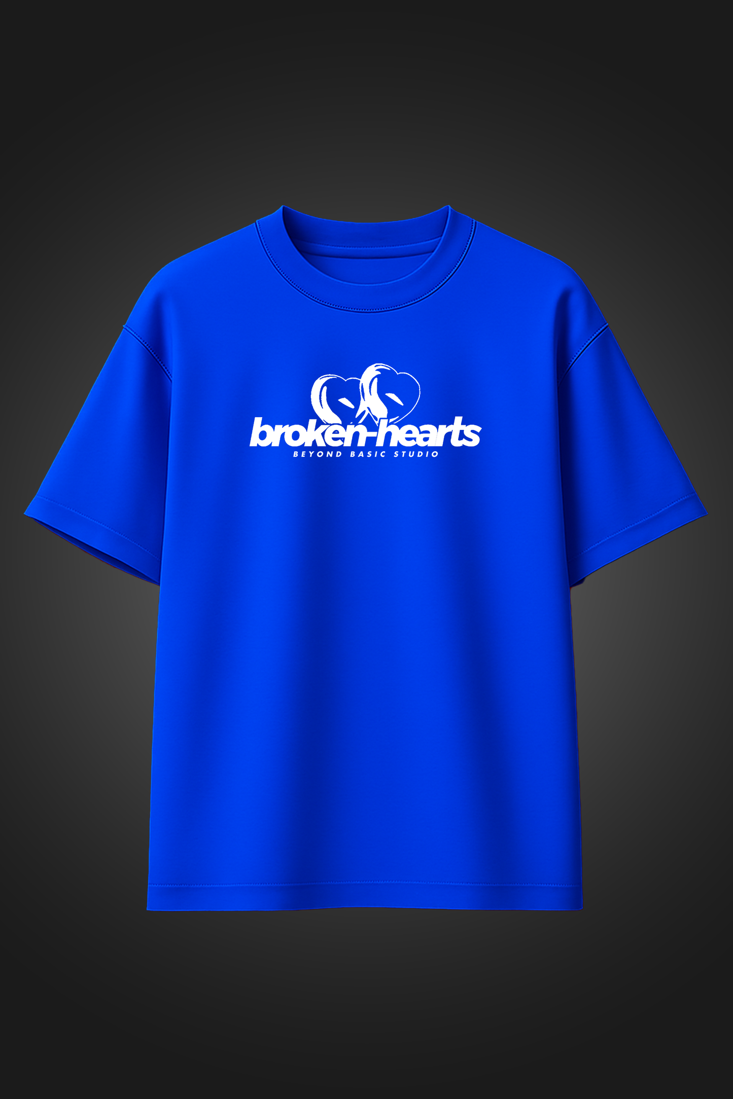 BROKEN HEART BLUE OVERSIZED T SHIRT