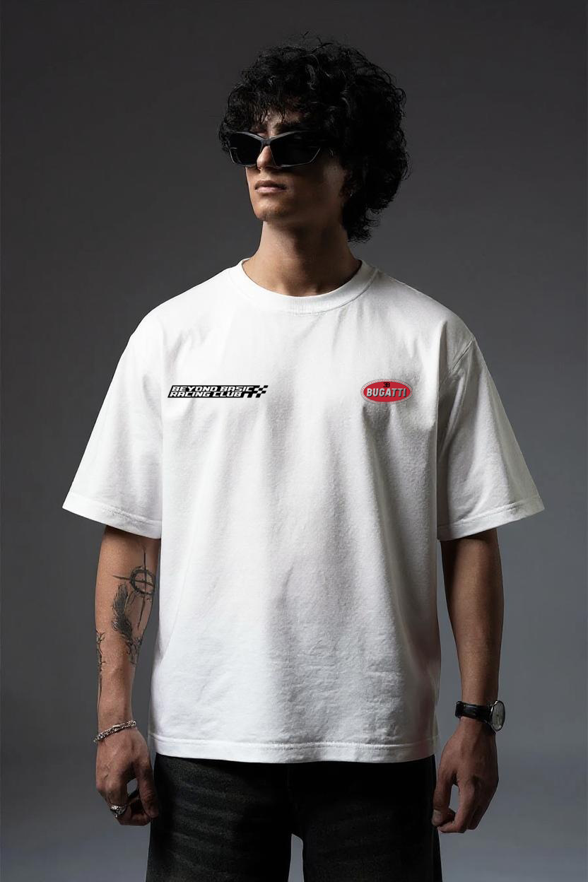 BUGGATI WHITE OVERSIZED T SHIRT