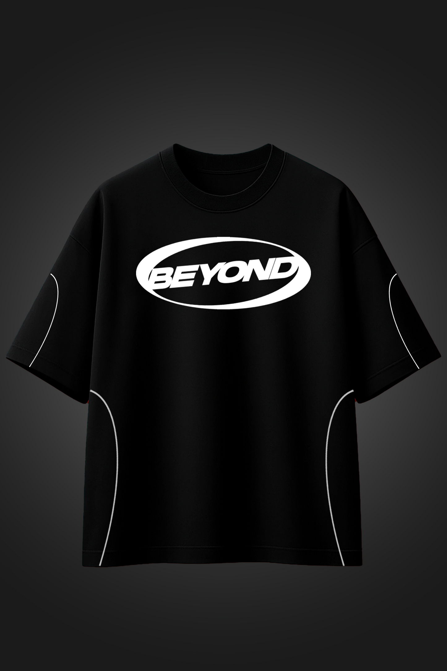 BEYOND INFINITY BLACK OVERSIZED T SHIRT