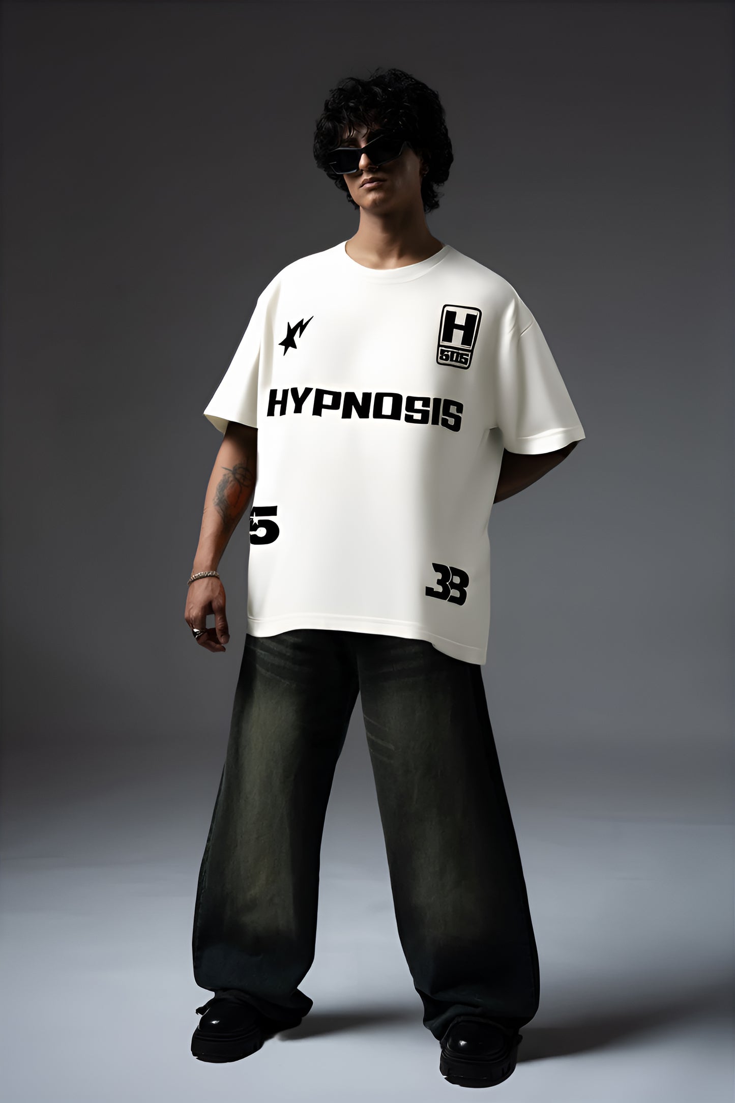 HYPNOSIS WHITE OVERSIZED T-SHIRT
