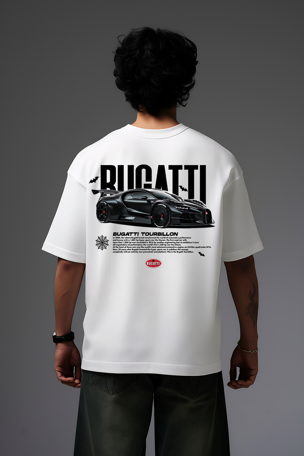 BUGGATI WHITE OVERSIZED T SHIRT
