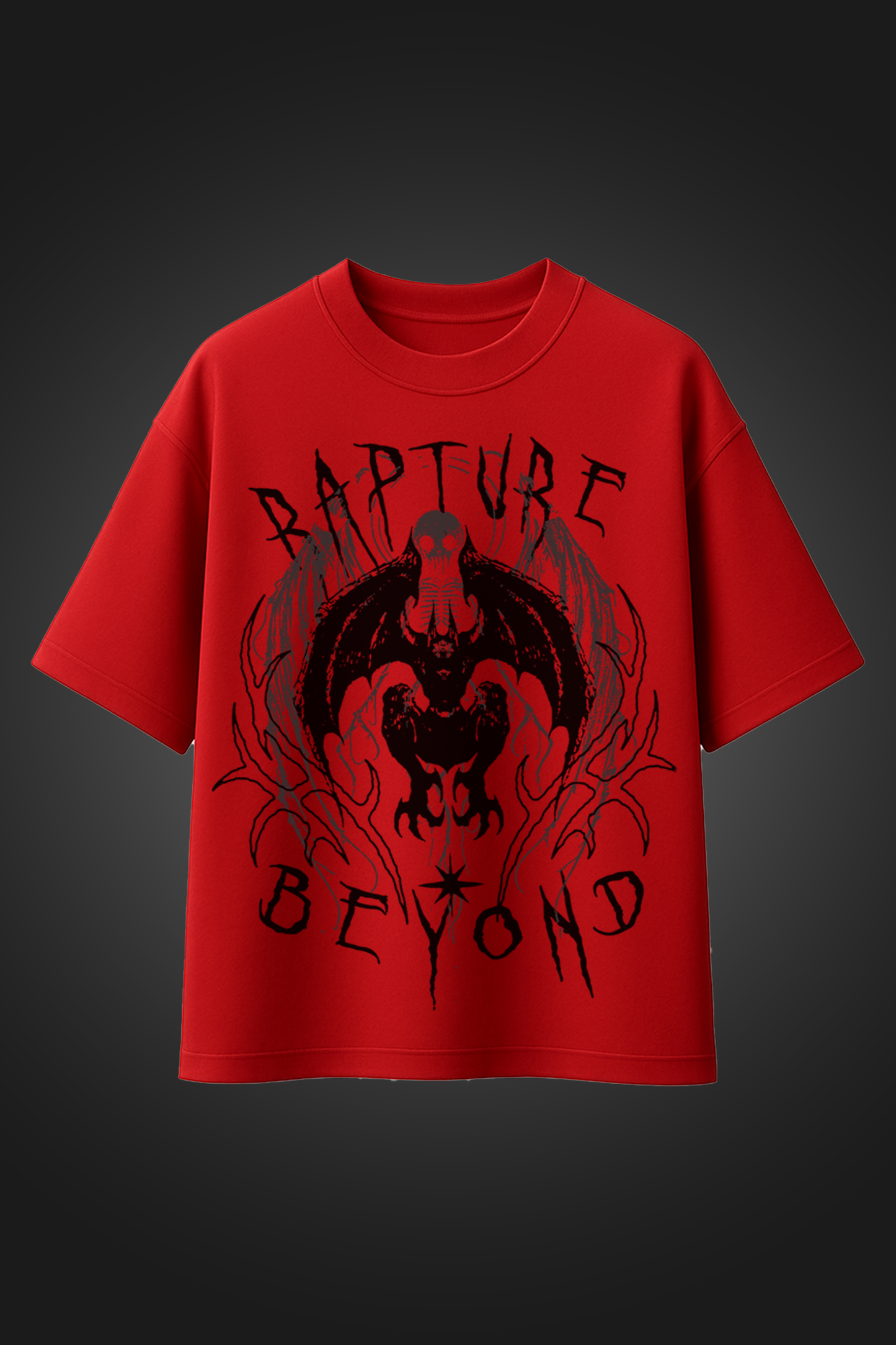RAPTURE RED OVERSIZED T SHIRT