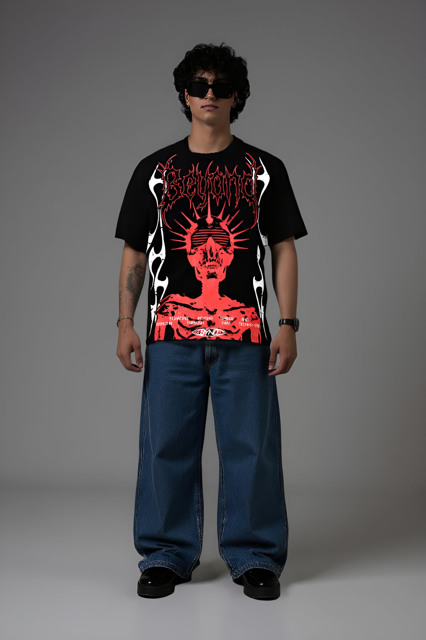 TRANCE BLACK OVERSIZED T SHIRT