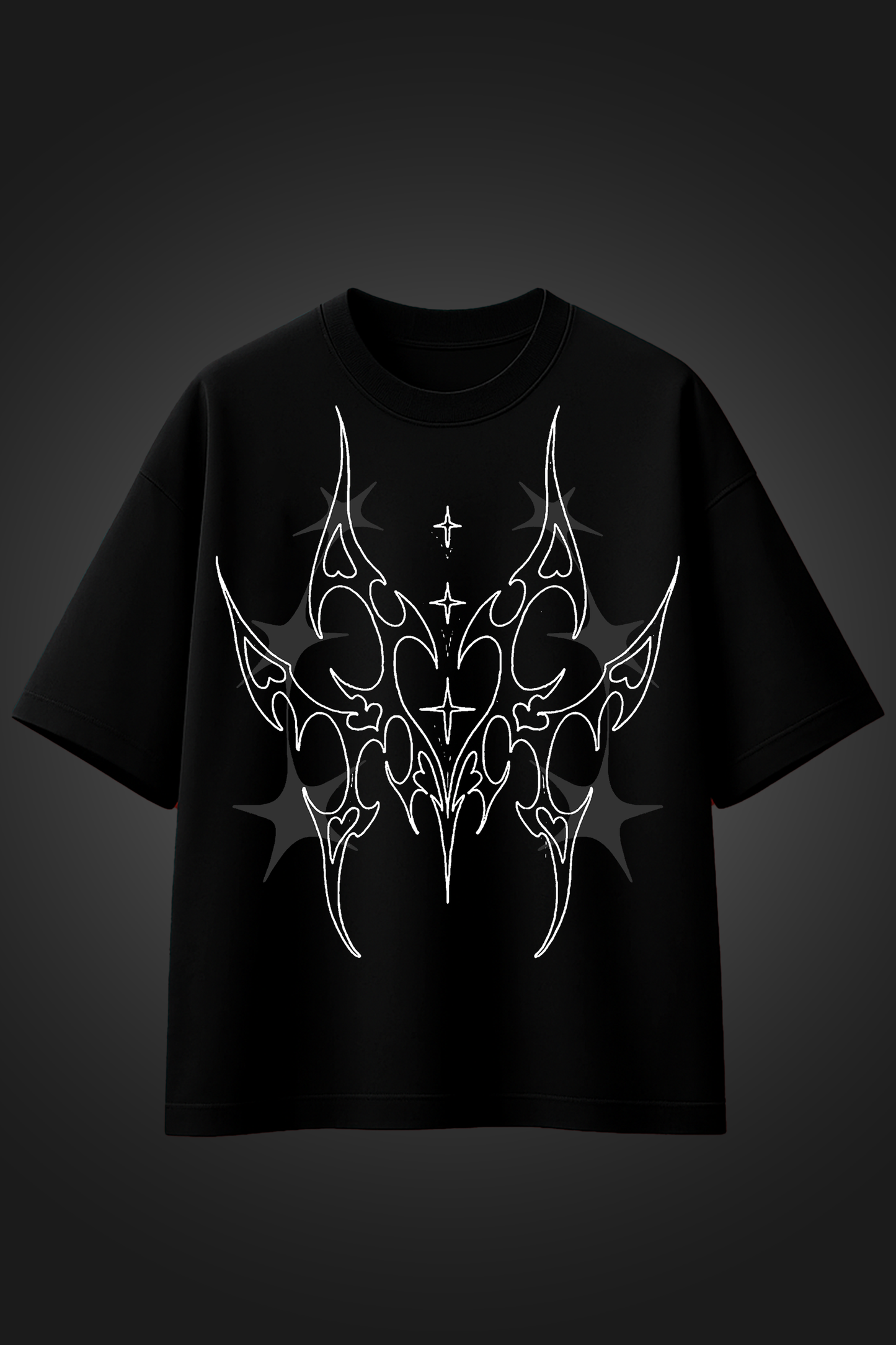 star 07 black oversized t shirt