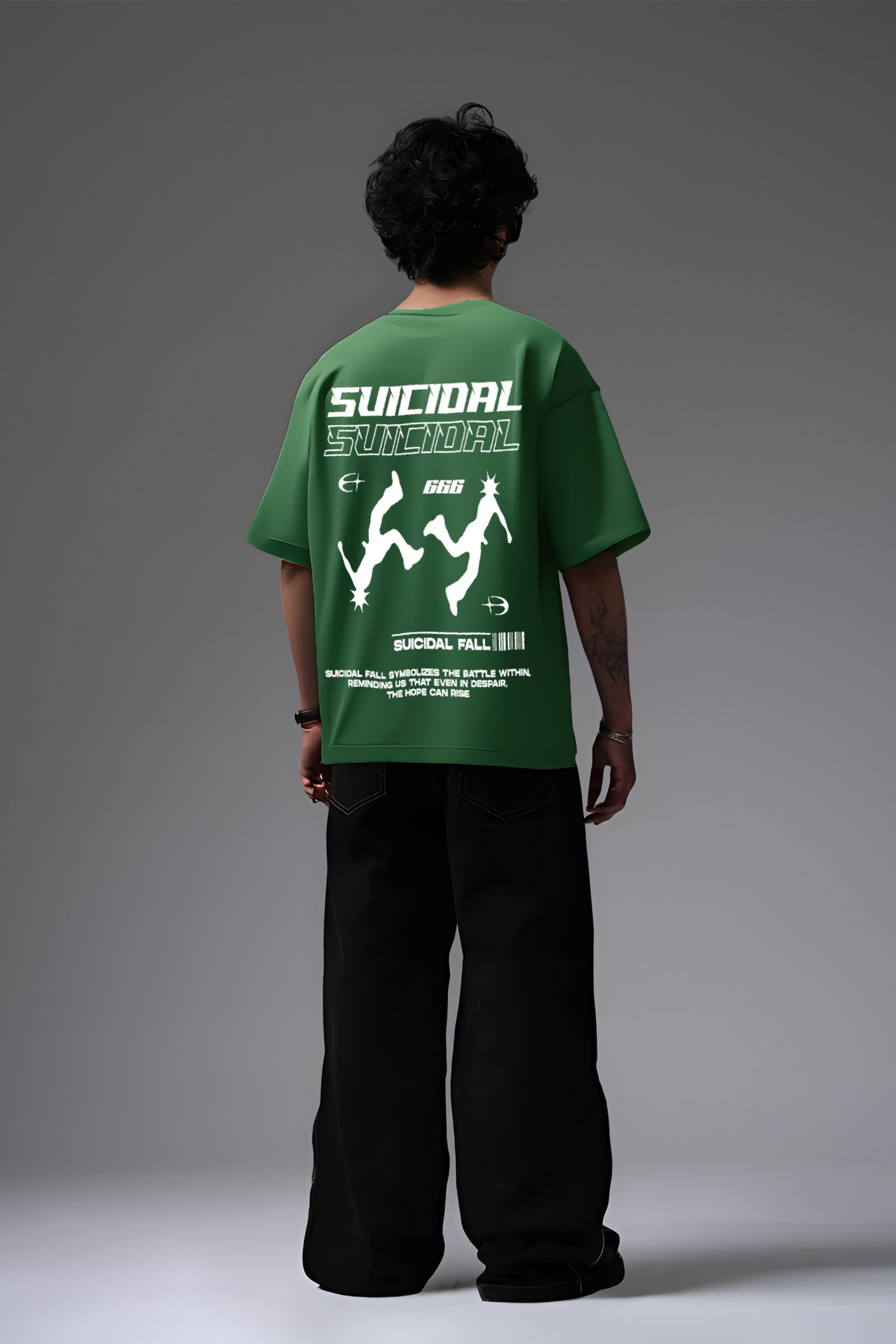 SUCIDAL GREEN OVERSIZED T SHIRT