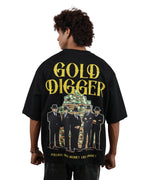GOLD DIGGER BLACK OVERSIZED T SHIRT