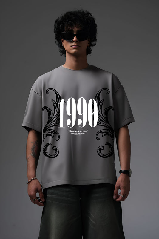1990 GREY OVERSIZED T SHIRT