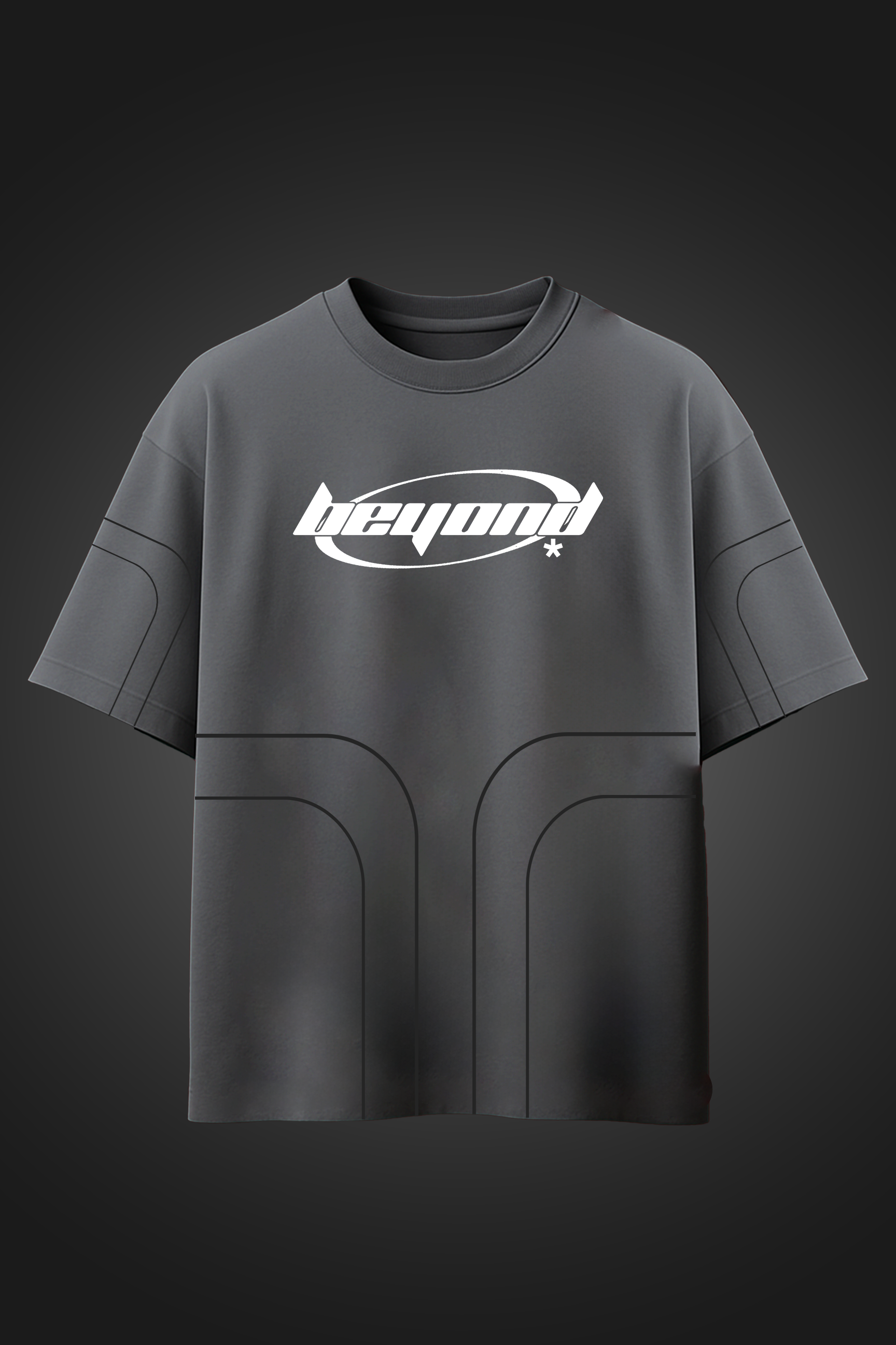 BEYOND ARC  GREY Oversized T-Shirt
