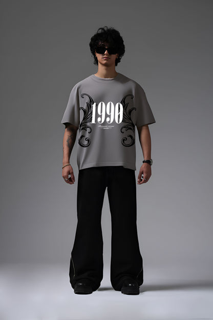 1990 GREY OVERSIZED T SHIRT