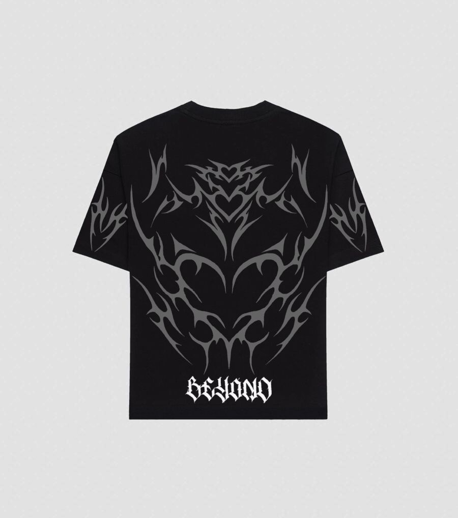 BEYOND ORIGINALS BLACK OVERSIZED T-SHIRT