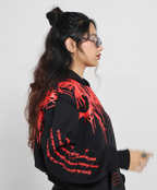 Oversized Red Flame Hoodie