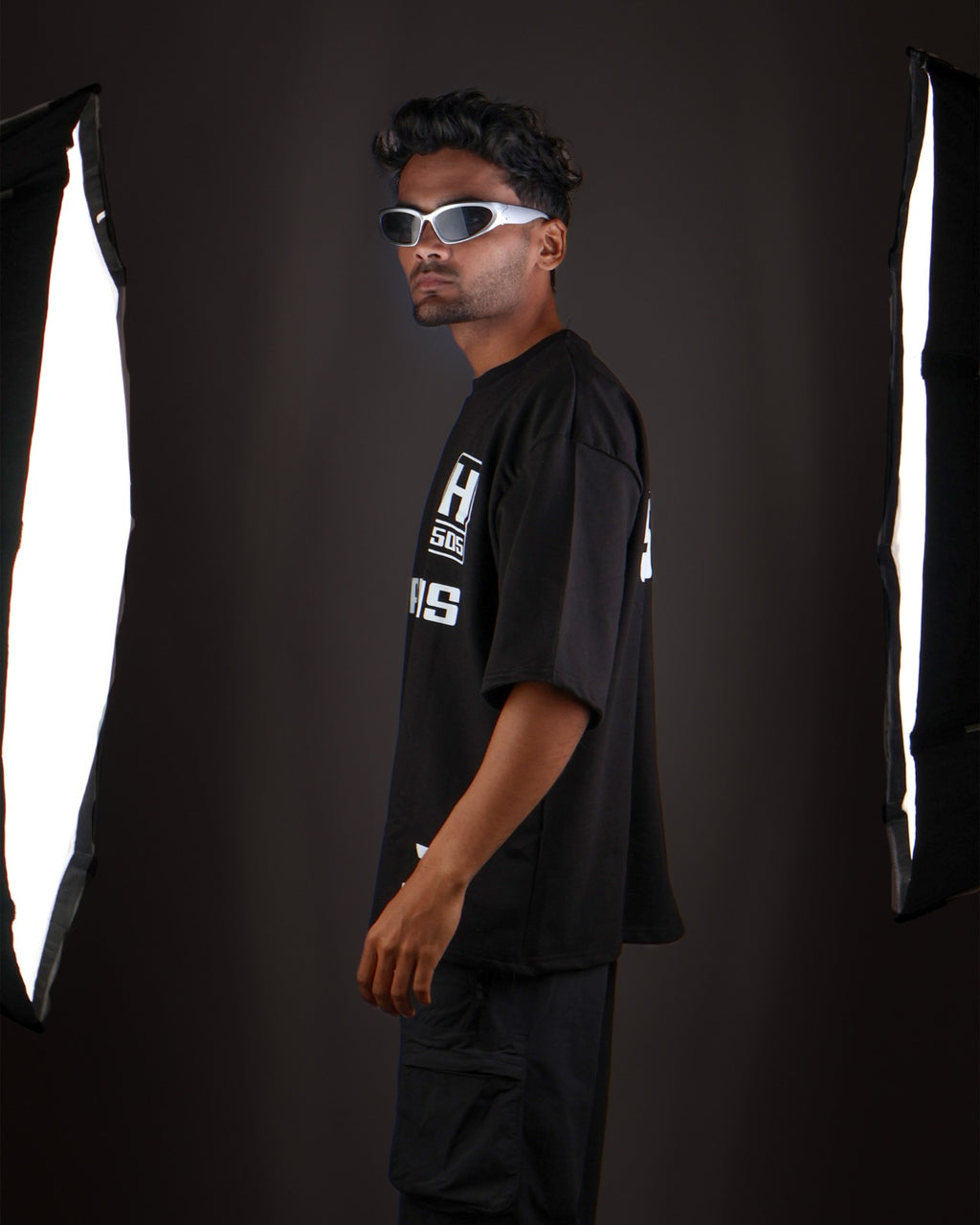 HYPNOSIS BLACK OVERSIZED T SHIRT