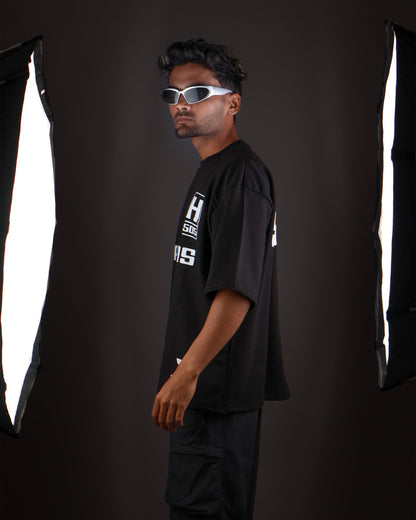 HYPNOSIS BLACK OVERSIZED T SHIRT
