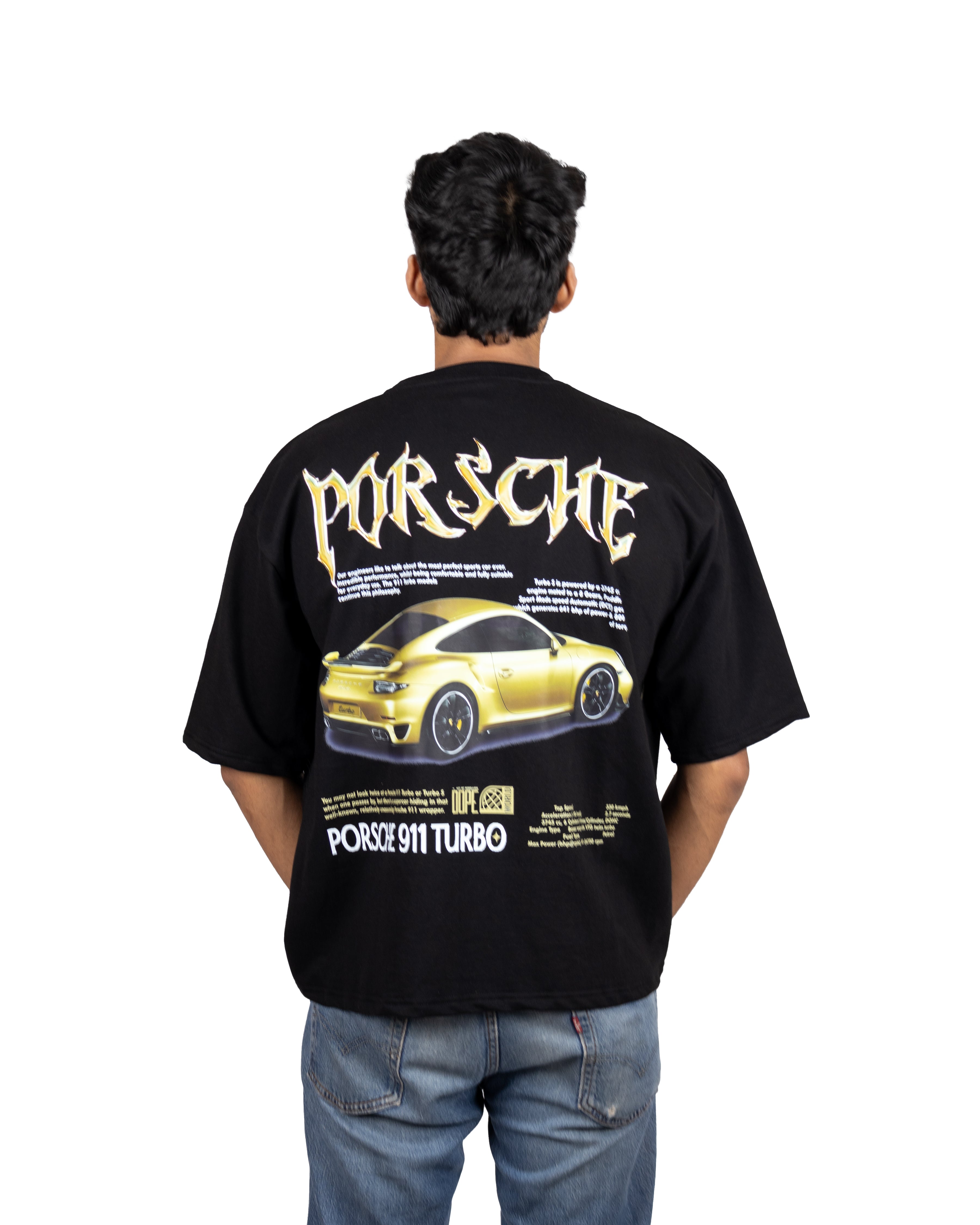 PORSHE BLACK OVERSIZED T SHIRT