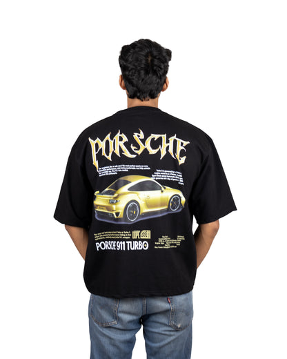 PORSHE BLACK OVERSIZED T SHIRT