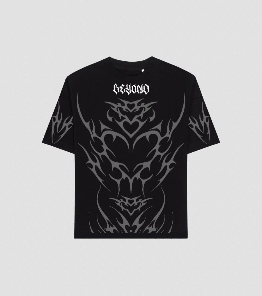 BEYOND ORIGINALS BLACK OVERSIZED T-SHIRT