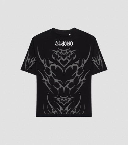 BEYOND ORIGINALS BLACK OVERSIZED T-SHIRT