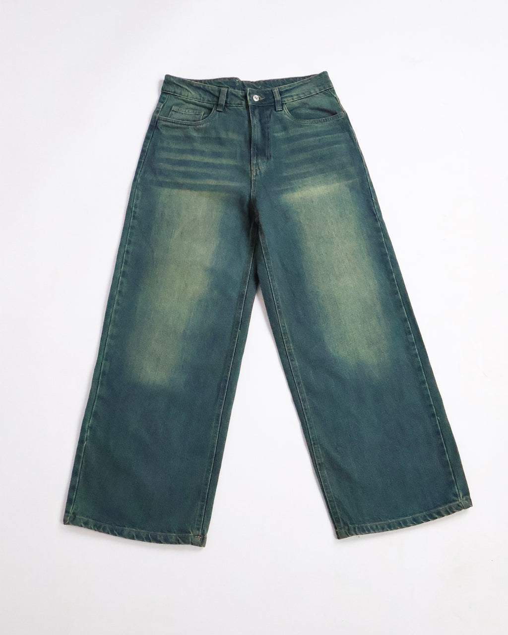 DUSTY OLIVE BAGGY DENIMS