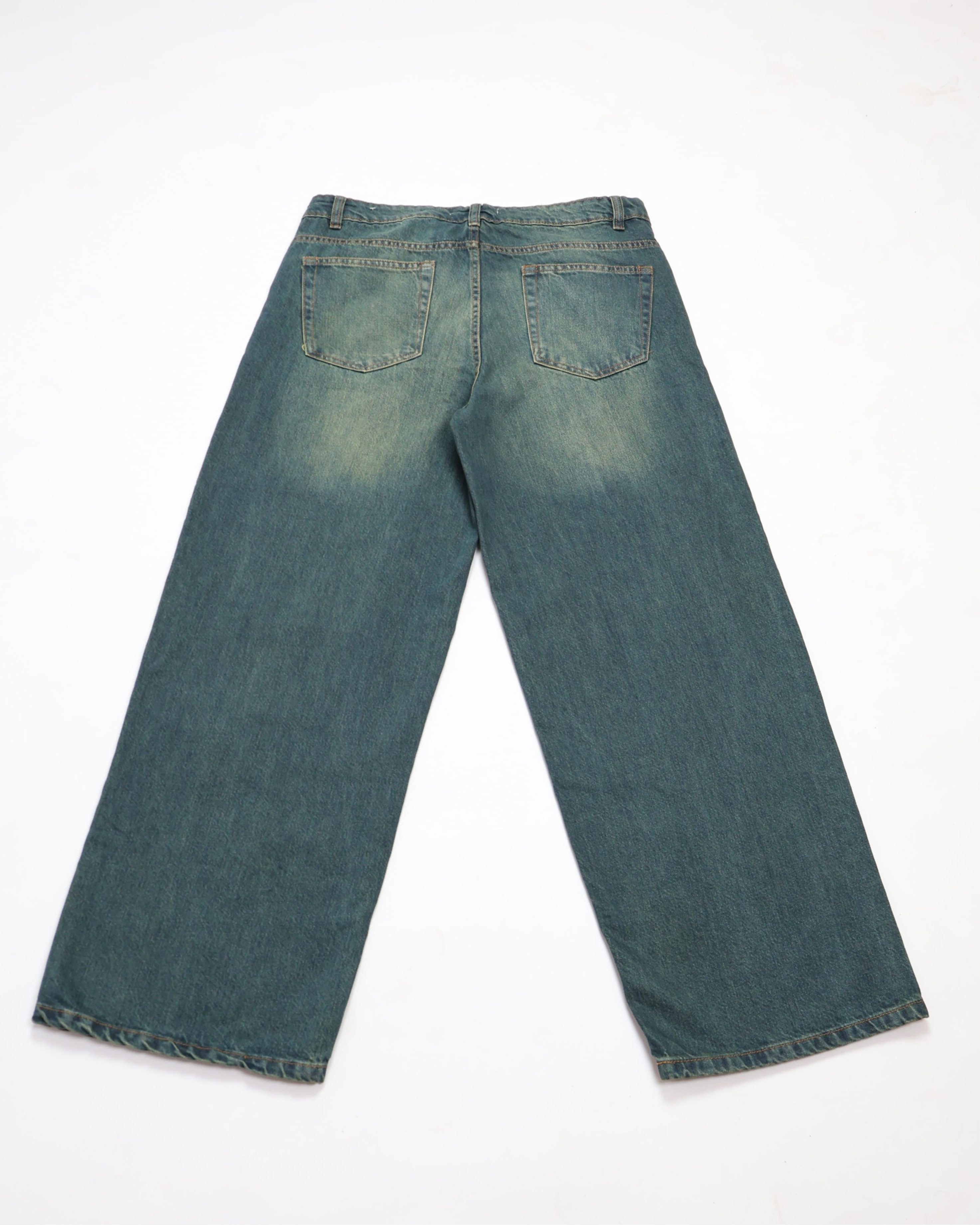 DUSTY OLIVE BAGGY DENIMS