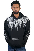 Oversized Grey Flames Hoodie