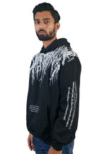 Oversized Grey Flames Hoodie
