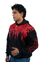 Oversized Red Flame Hoodie