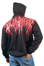 Oversized Red Flame Hoodie