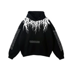 Oversized Grey Flames Hoodie