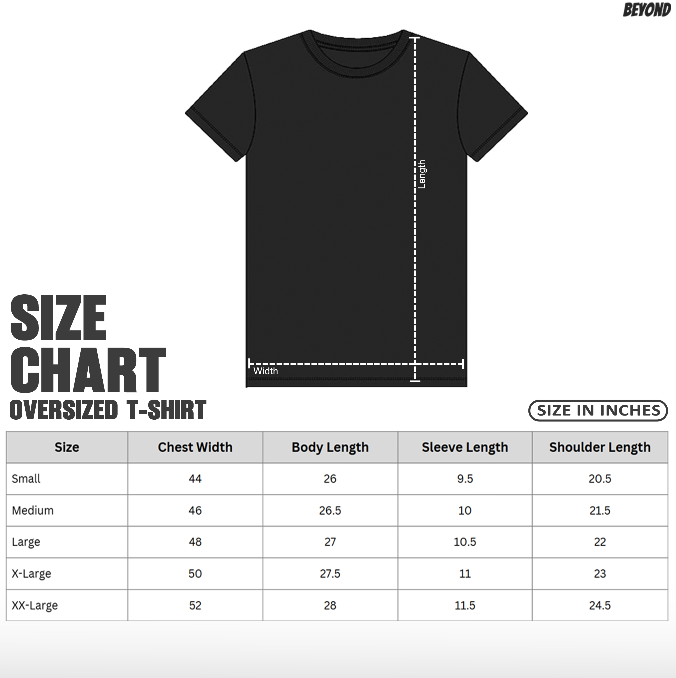 BEYOND 07 BLACK OVERSIZED T SHIRT