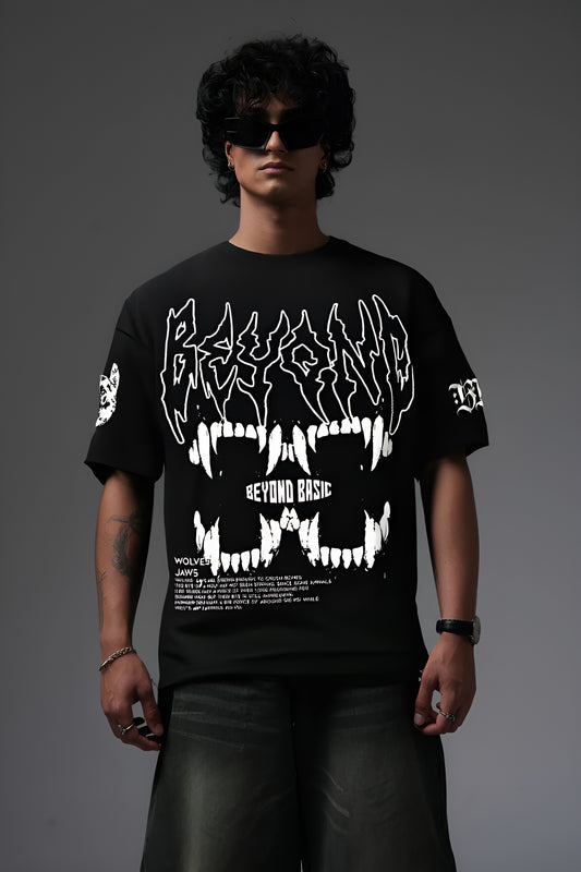 VENOM JAW BLACK OVERSIZED T SHIRT