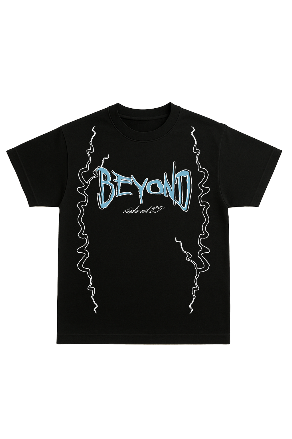 BEYOND ORIGNALS BLACK OVERSIZED  T SHIRT