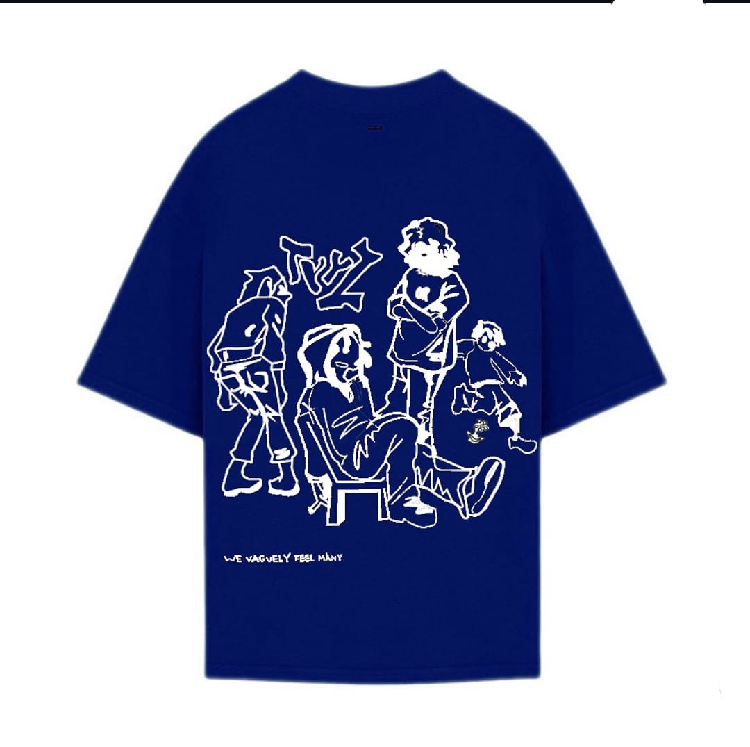 Oversized Royal Blue T-Shirts