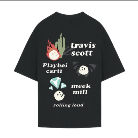 Oversized Travis Scott-Inspired Graphic T-Shirt