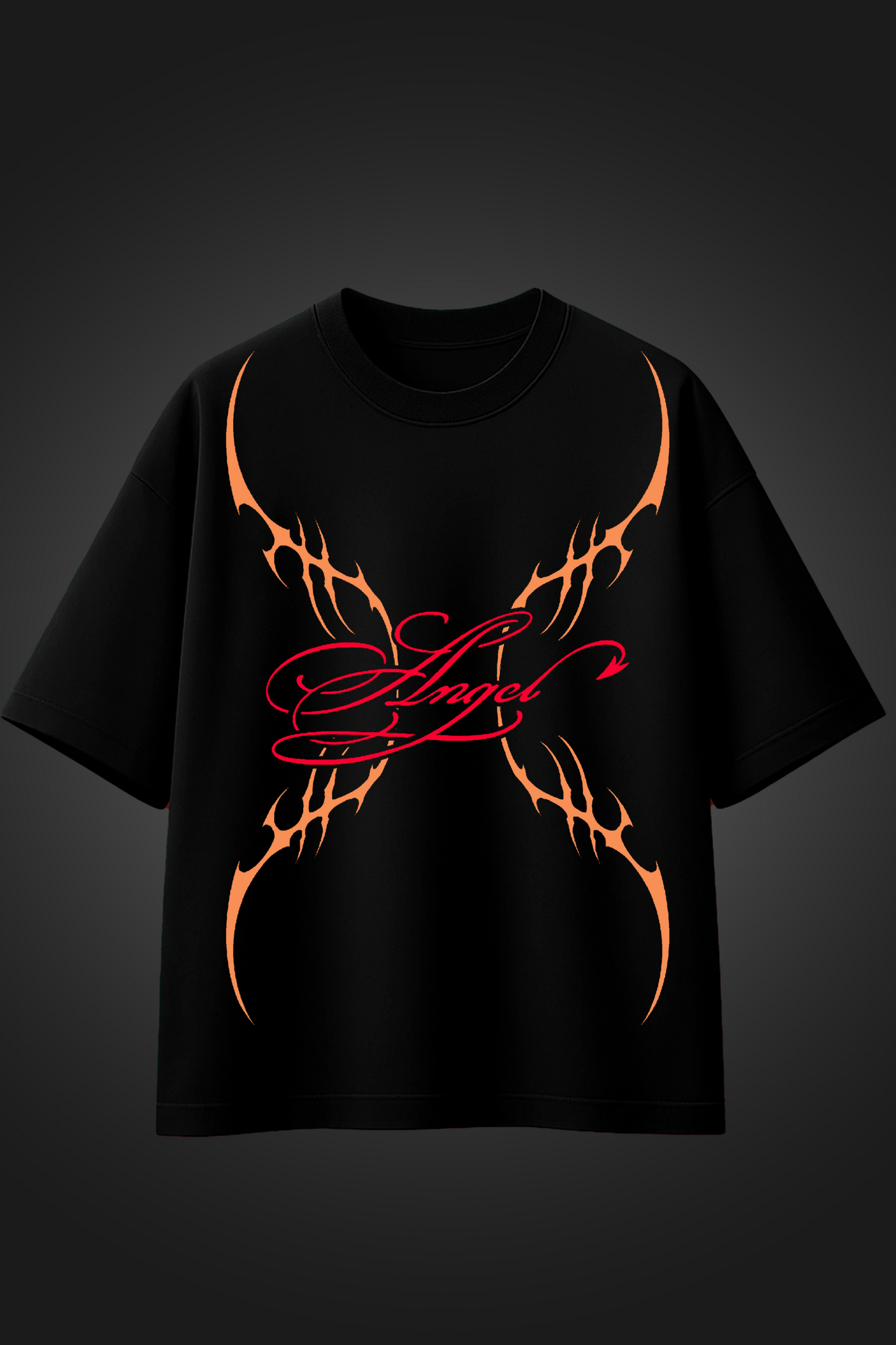 angel hell black oversized t shirt