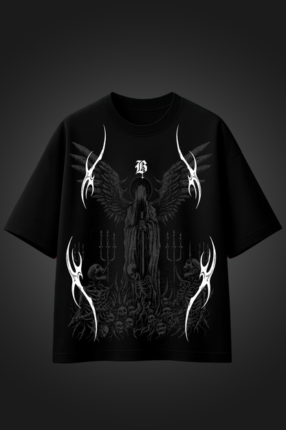 ANGEL OF ASH BLACK OVERSIZED T SHIRT