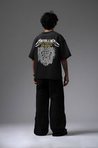 METTELICA BLACK OVERSIZED T SHIRT