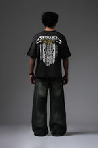 METTELICA BLACK OVERSIZED T SHIRT