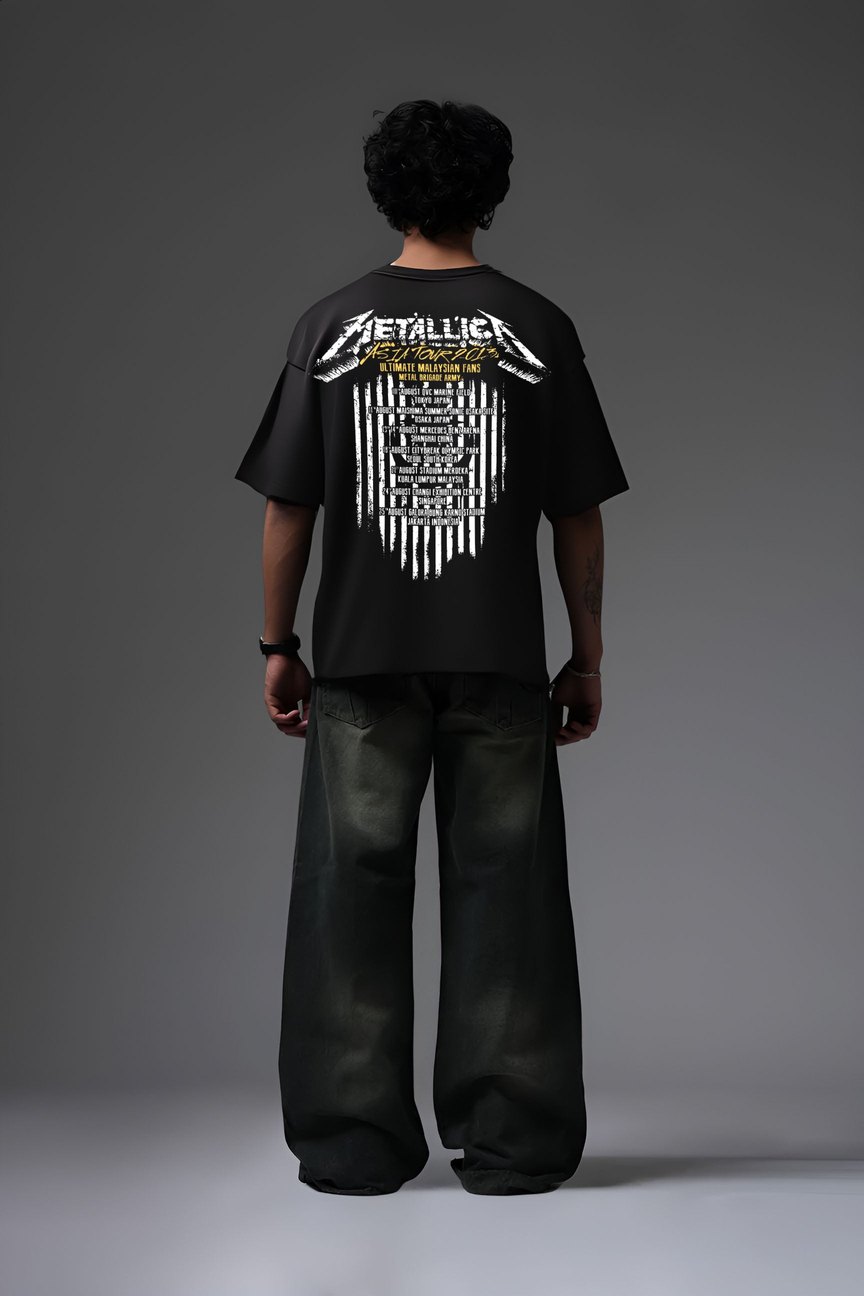 METTELICA BLACK OVERSIZED T SHIRT
